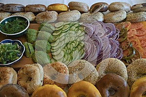 Bagel Breakfast buffet feast