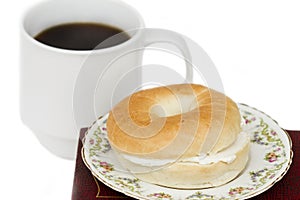 Bagel and coffee
