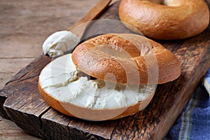 Bagel with cream cheese