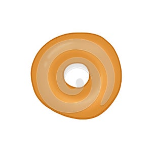 Bagel illustration on white background