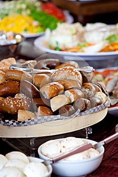 Bagels during a catered event