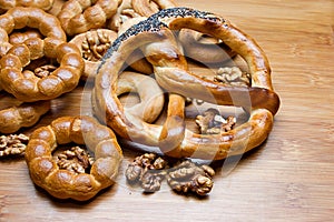 Bagels and knot-shaped biscuits