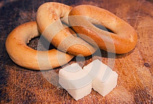 Bagels and sugar cubes