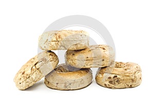 Bagels On White Background