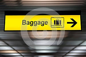 Baggage airport signs