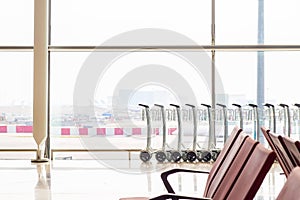 Baggage carts are provided in airports