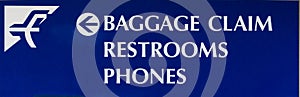 Baggage Claim Airport Sign photo