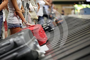 Baggage claim at airport photo