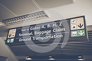 Baggage Claim sign