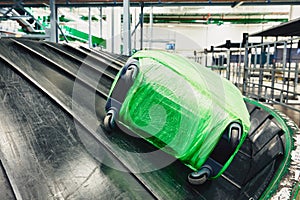 Baggage on conveyor belt