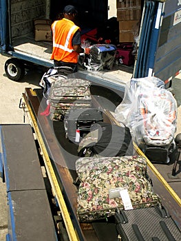 Baggage Handler At Airport