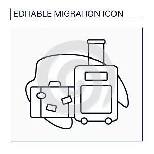 Baggage line icon