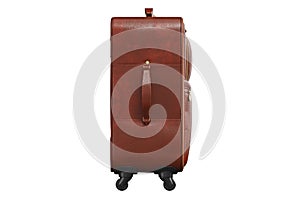 Baggage with long handle brown, side view