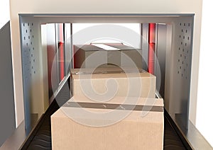 Baggage Scanner And Boxes