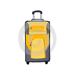 baggage suitcase cartoon vector illustration