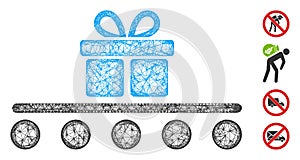 Baggage Transportation Web Vector Mesh Illustration