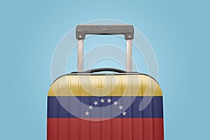 Baggage with Venezuela flag print tourism and vacation concept