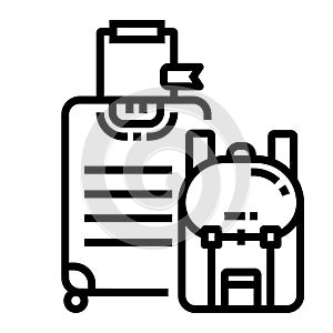 Baggages Line Icon photo