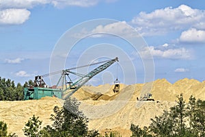Small surface mine in Lazarevac area, central Serbia photo