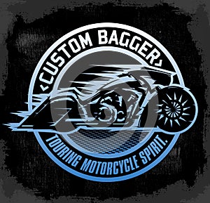 Bagger custom Motorcycle circular badge