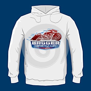 Bagger Motorcycle Club Vector hoodie print design