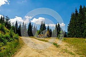 Bagger in the woods