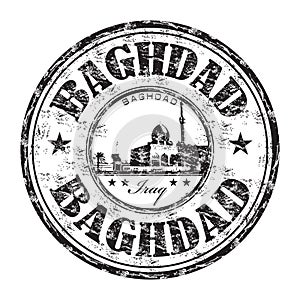 Baghdad grunge rubber stamp photo