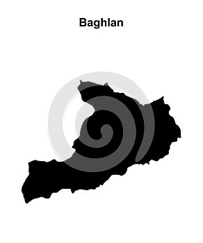 Baghlan outline map