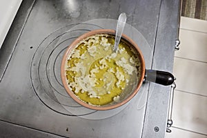 Bagna cauda. Italian dish of Piedmontese cuisine photo