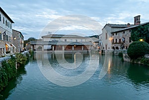 Bagno Vignoni hot springs, thermal waters, Tuscany photo
