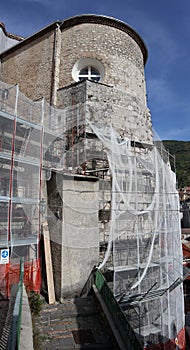 Bagnoli Irpino - Impalcatura alla Chiesa di Santa Maria Assunta