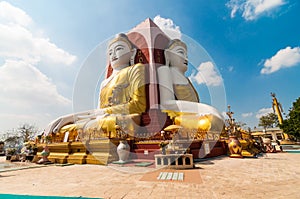 Bago,Myanmar-22 February 2014: kyikepun, four faces pagoda