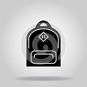 Bagpack icon or logo in glyph