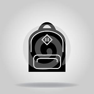 Bagpack icon or logo in glyph photo