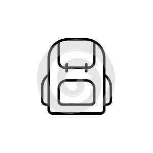 Bagpack line icon design vector template photo