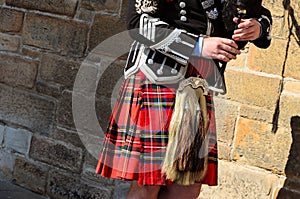 Bagpipe player photo