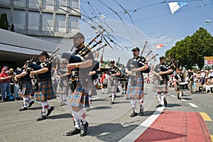 Bagpipe players
