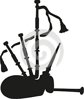 Bagpipe silhouette music