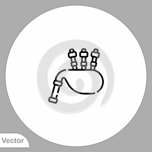 Bagpipe vector icon sign symbol