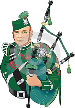 Bagpiper Vector Illustration