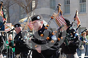 Bagpipers in New York City Saint Patrick's Parade