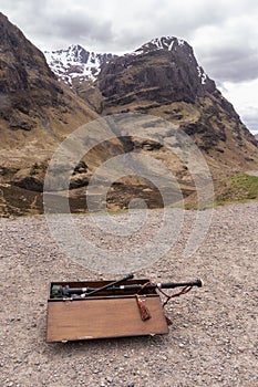 Bagpipes in glen coe