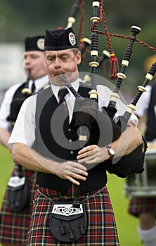 Bagpipes at the Highland Games in Scotland