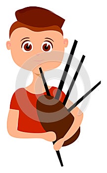 Bagpipes, illustration, vector