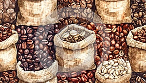 Bags of Coffee Beans