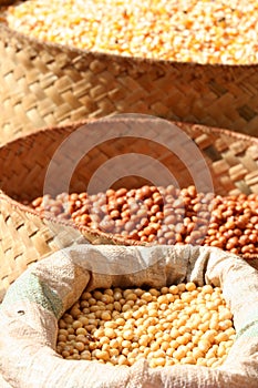 Bags of grain for sale