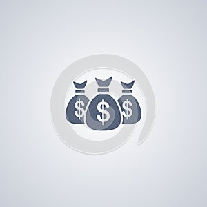 Bags money, vector best flat icon