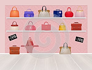 Bags in the store