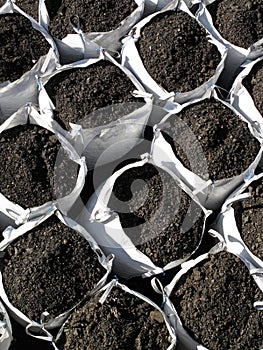 Bags of topsoil