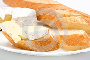 Baguette and french cheese